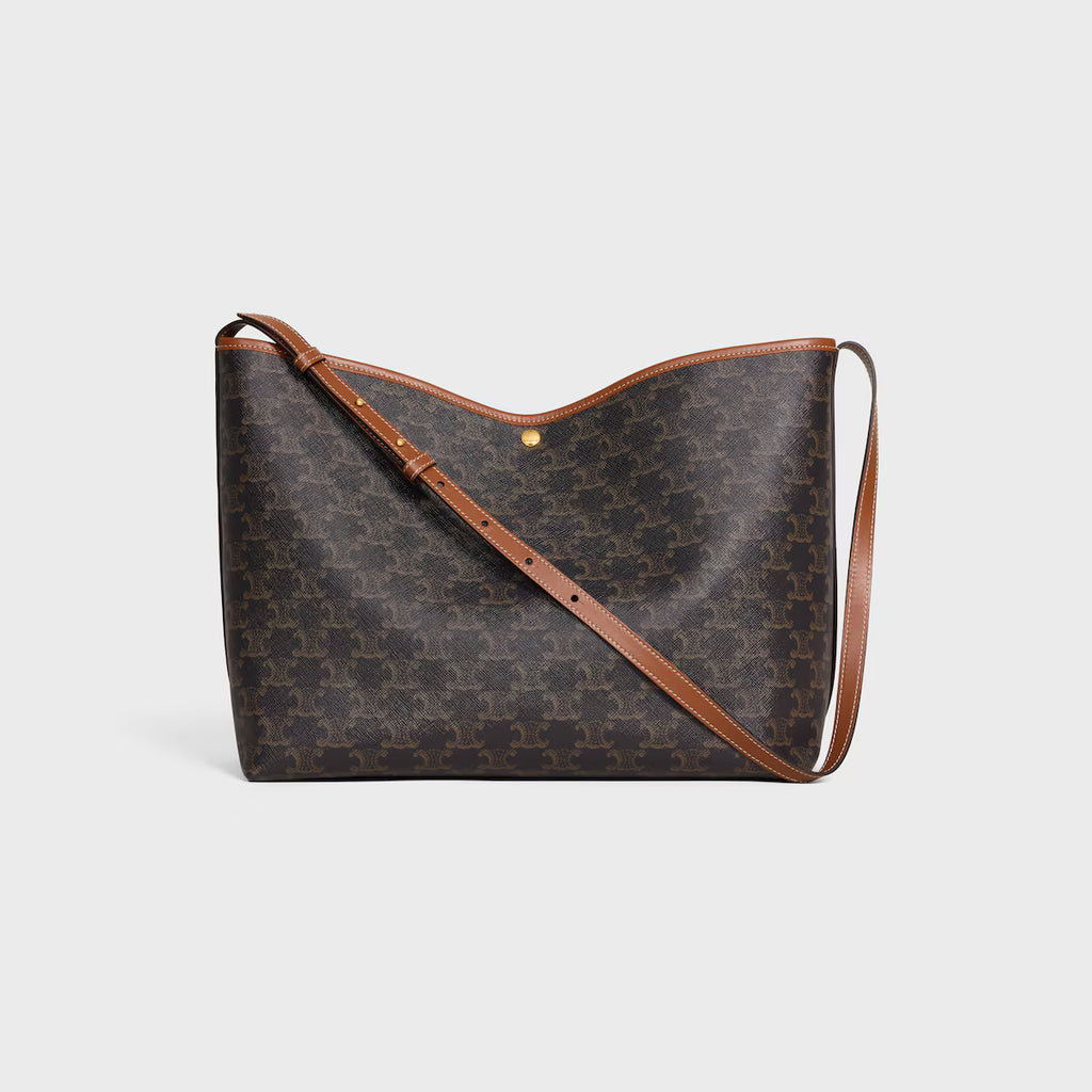 OUVALIA Luxury Edit | Celine SOFT SHOPPER BAG IN Triomphe Canvas and Calfskin