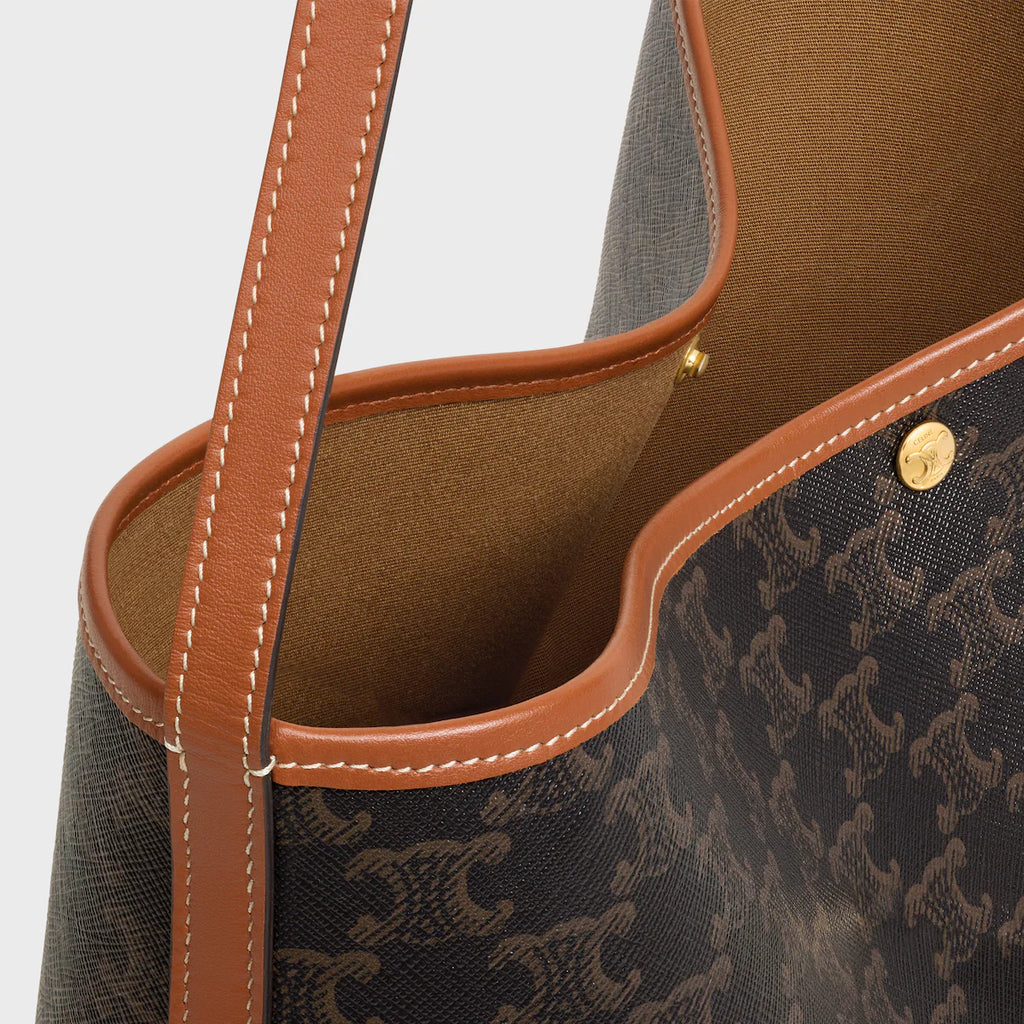 OUVALIA Luxury Edit | Celine SOFT SHOPPER BAG IN Triomphe Canvas and Calfskin