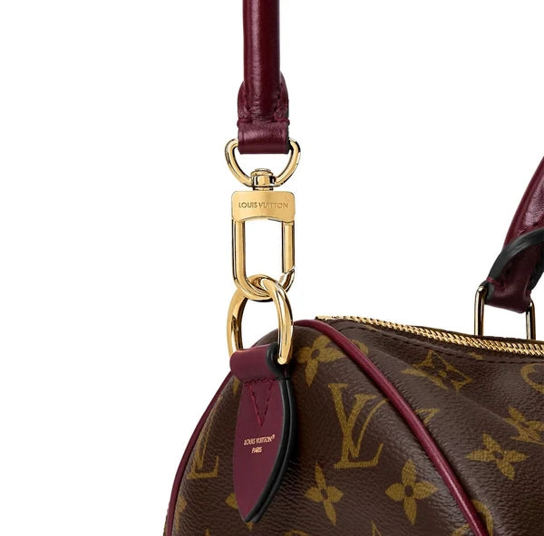 OUVALIA Luxury Edit | Louis Vuitton Speedy Bandoulière Monogram Canvas with Burgundy Trim