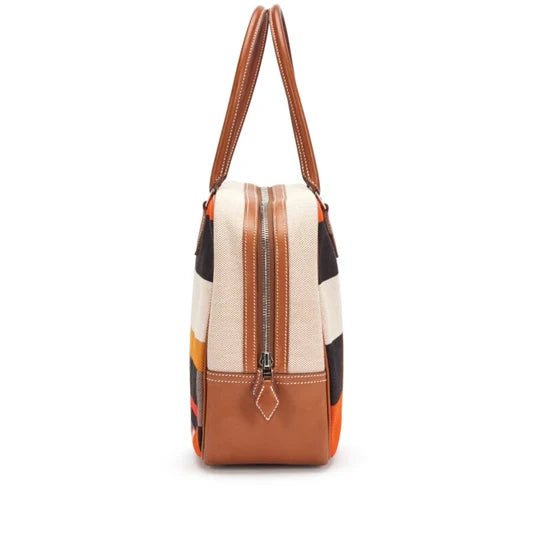 OUVALIA Luxury Edit | Hermès Barenia and Rocobar Print Toile Plume 32 Palladium Hardware