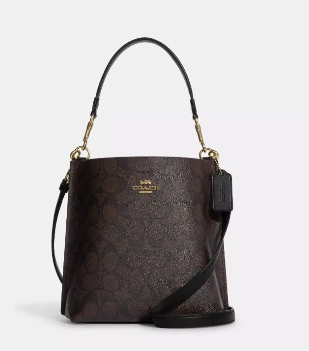 OUVALIA Luxury Edit | Coach Mollie Bucket Bag In Signature Canvas