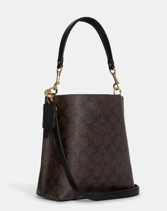 OUVALIA Luxury Edit | Coach Mollie Bucket Bag In Signature Canvas