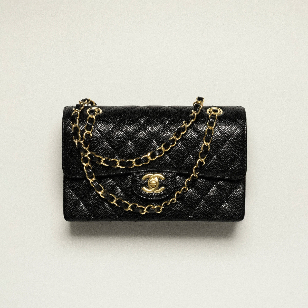 OUVALIA Luxury Edit | Chanel Classic Handbag Grained Calfskin & Gold-Tone Metal