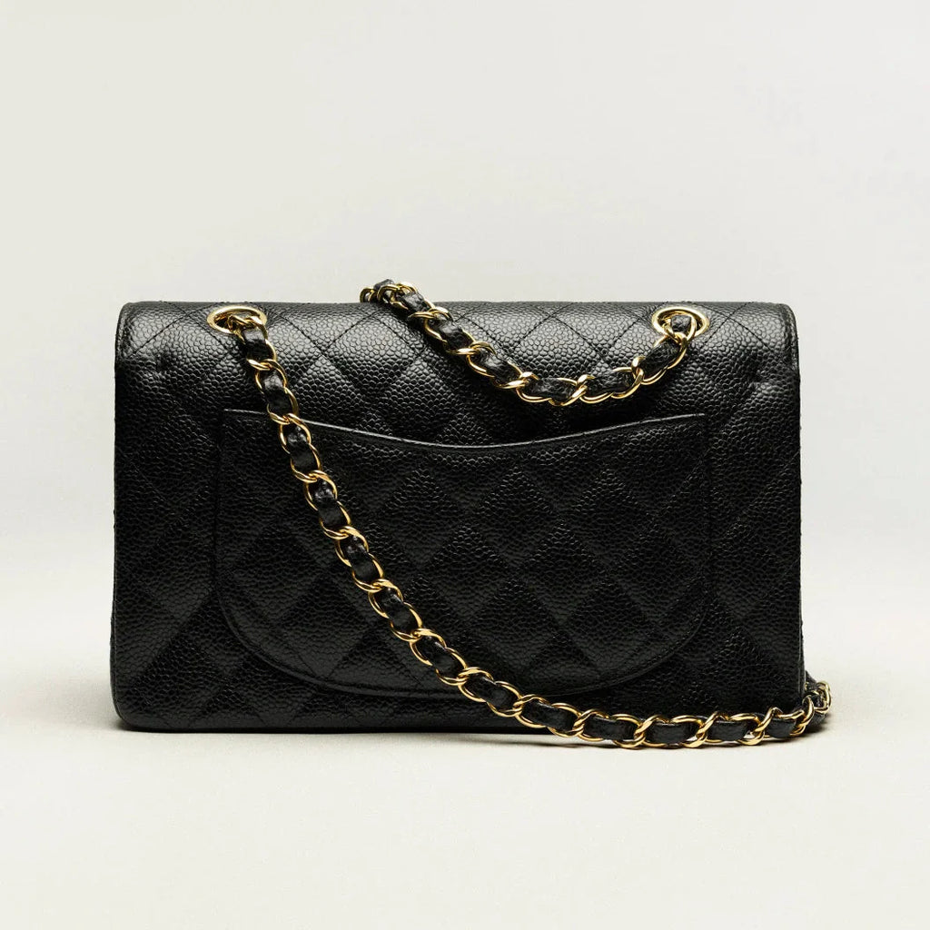 OUVALIA Luxury Edit | Chanel Classic Handbag Grained Calfskin & Gold-Tone Metal