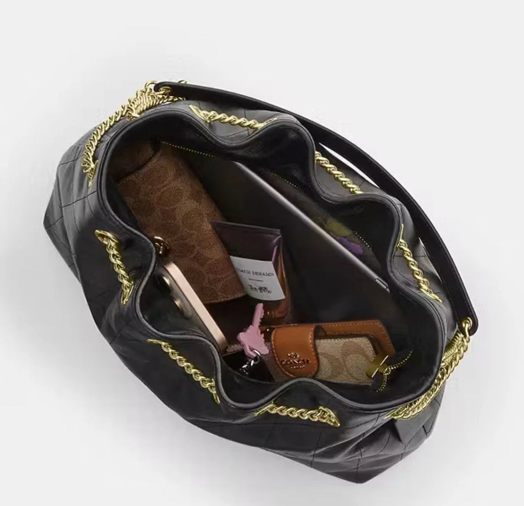 OUVALIA Luxury Edit | Coach Coach Evelyn Large Shoulder Bag With Quilting