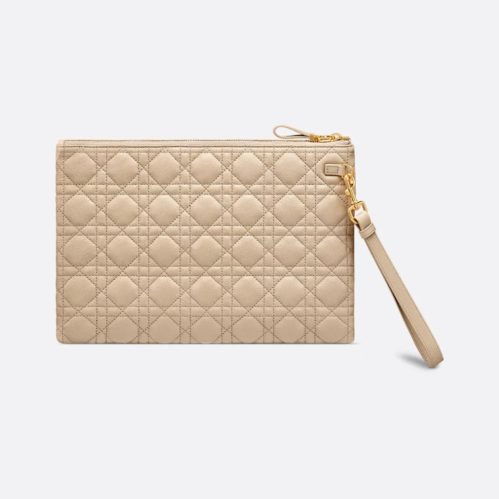 OUVALIA Luxury Edit | Dior Large Caro Daily Pouch Sand-Colored Supple Cannage Calfskin