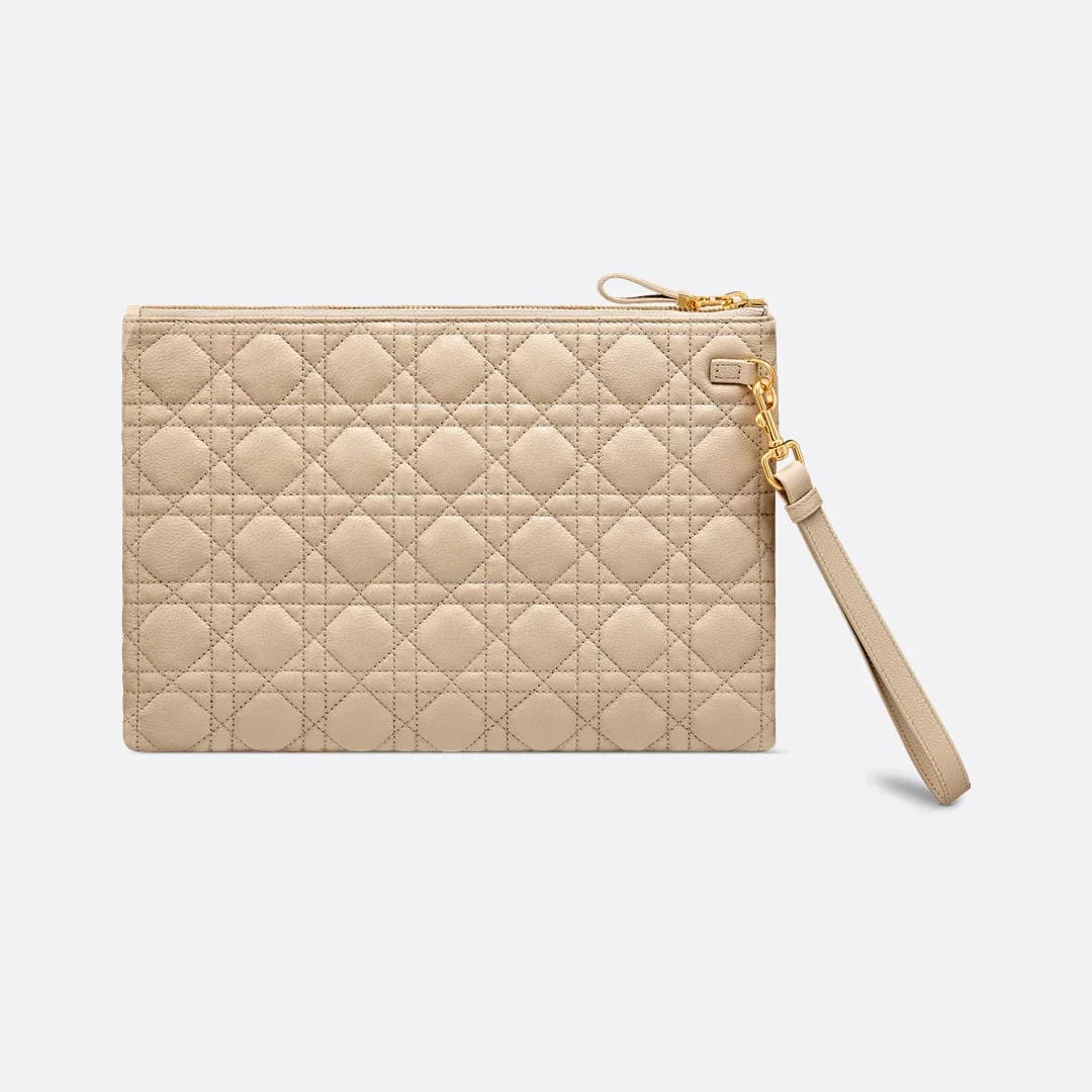 OUVALIA Luxury Edit | Dior Large Caro Daily Pouch Sand-Colored Supple Cannage Calfskin