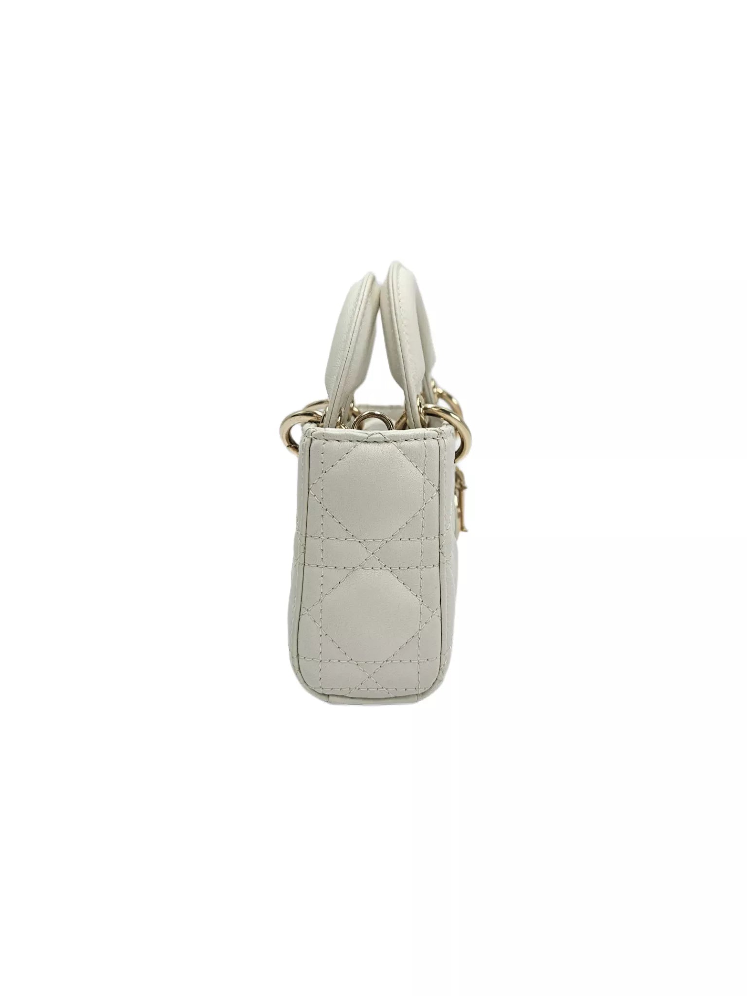 OUVALIA Luxury Edit | Dior Lady Small Bag Sheepskin With a Soft Beige Cannage Patter