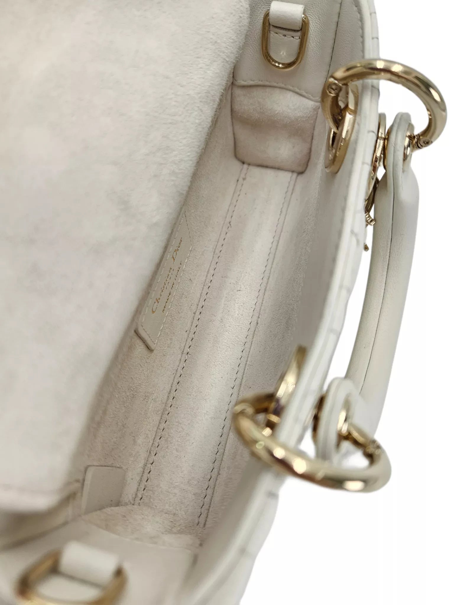 OUVALIA Luxury Edit | Dior Lady Small Bag Sheepskin With a Soft Beige Cannage Patter