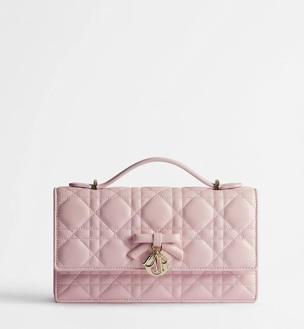 OUVALIA Luxury Edit | Dior Miss Dior Top Handle Bag Pink with Bow Detail