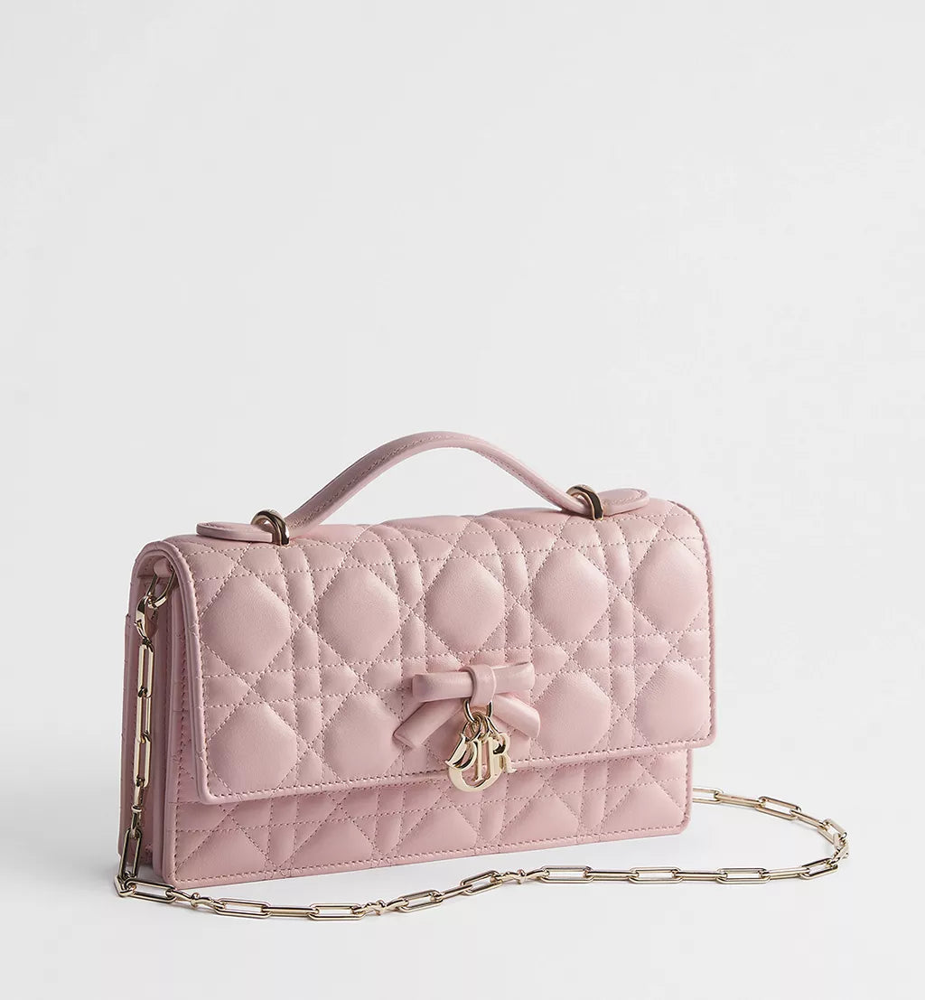 OUVALIA Luxury Edit | Dior Miss Dior Top Handle Bag Pink with Bow Detail