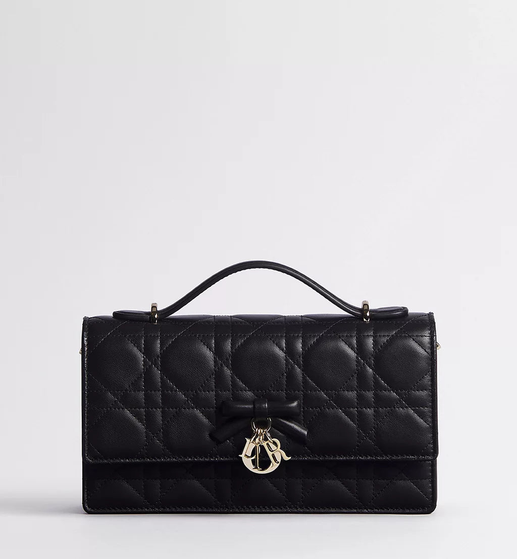OUVALIA Luxury Edit | Dior Miss Dior Top Handle Bag Black with Bow Detail