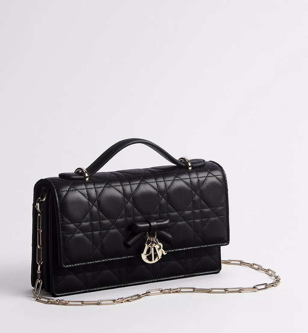 OUVALIA Luxury Edit | Dior Miss Dior Top Handle Bag Black with Bow Detail
