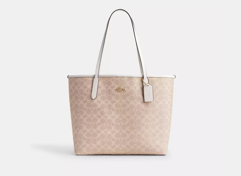 OUVALIA Luxury Edit | Coach City Tote Bag In Signature Canvas