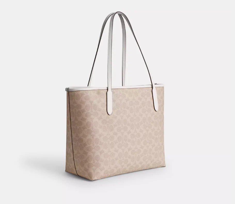 OUVALIA Luxury Edit | Coach City Tote Bag In Signature Canvas