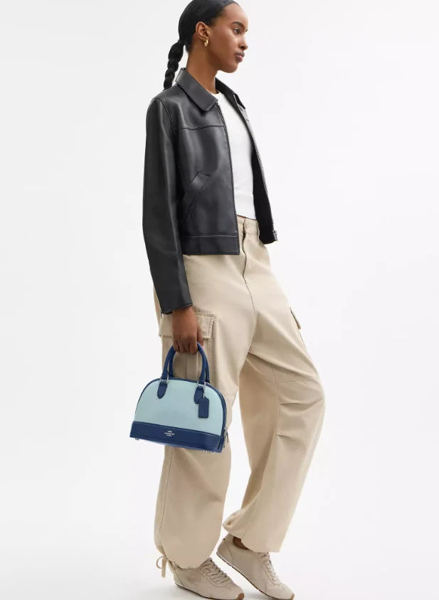 OUVALIA Luxury Edit | Coach Sabrina Satchel Bag In Colorblock