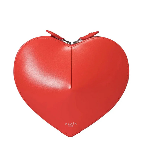 OUVALIA Luxury Edit | Alaïa Laque Le Coeur Heart-Shaped Bag – Red Patent Leather Mini Crossbody