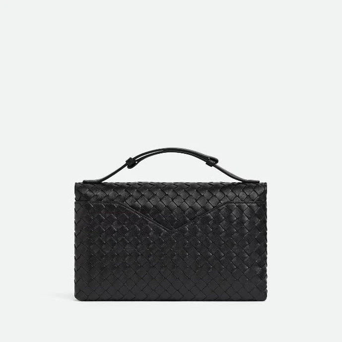 OUVALIA Luxury Edit | Bottega Knot Lock Black Bag
