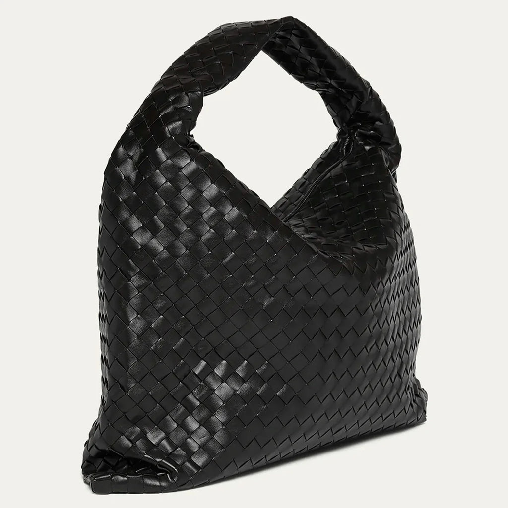 OUVALIA Luxury Edit | Bottega Large Hop Bag With Intrecciato Leather