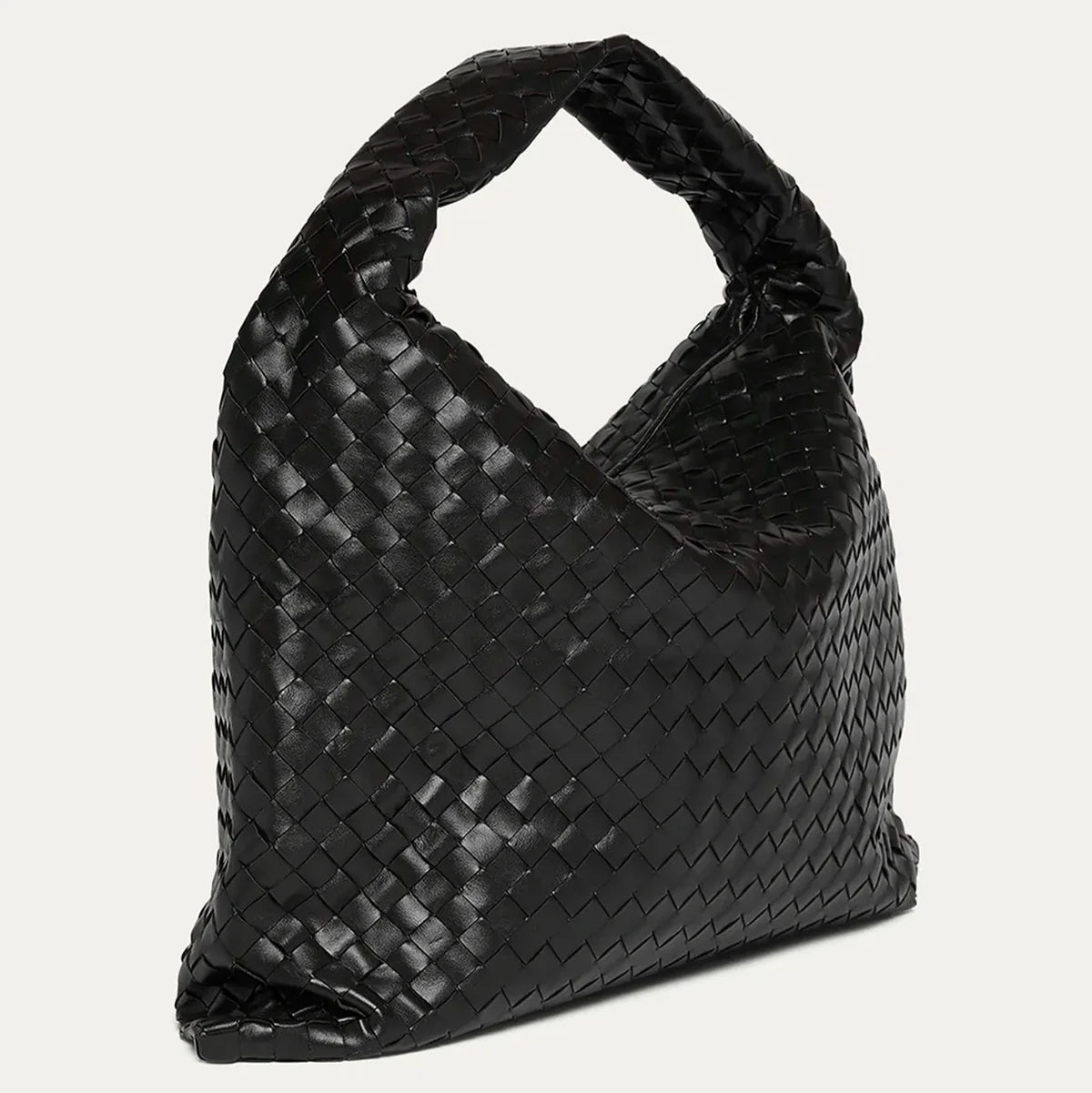 OUVALIA Luxury Edit | Bottega Large Hop Bag With Intrecciato Leather
