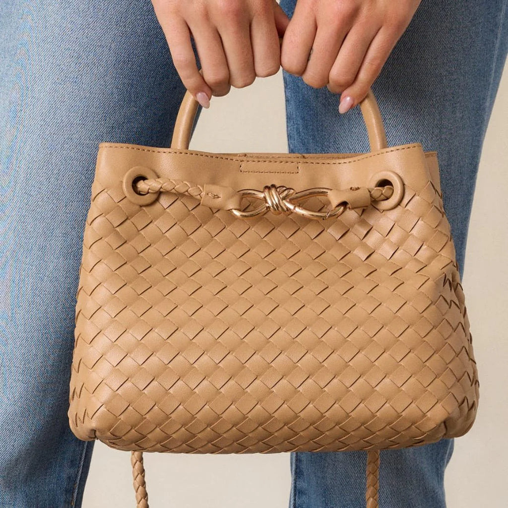 OUVALIA Luxury Edit | Bottega Small Andiamo Khaki