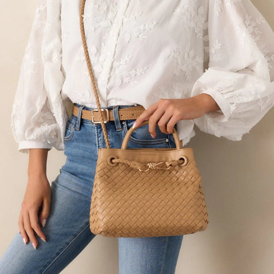 OUVALIA Luxury Edit | Bottega Small Andiamo Khaki