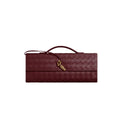 OUVALIA Luxury Edit | Bottega Veneta Andiamo Clutch – Barolo Intrecciato Leather With Brass