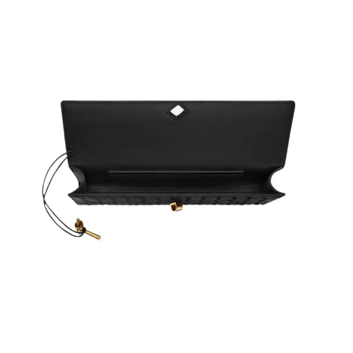 OUVALIA Luxury Edit | Bottega Veneta Andiamo Clutch – Black Intrecciato Leather