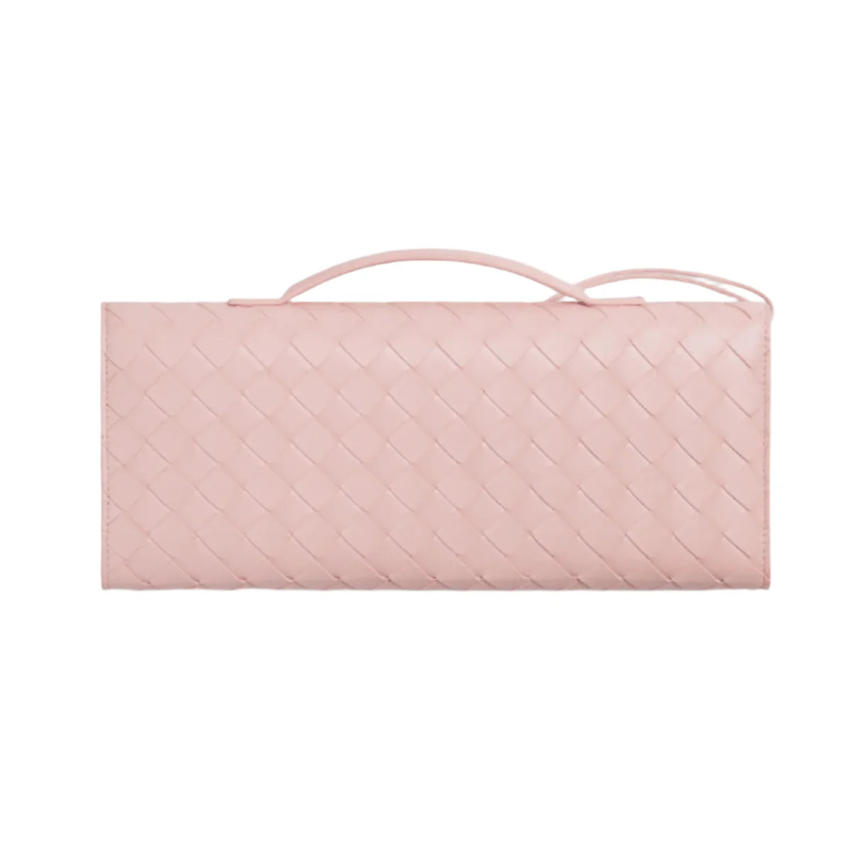 OUVALIA Luxury Edit | Bottega Veneta Andiamo Clutch Rose Pink Leather with Knotted Strap Feminine Italian Elegance