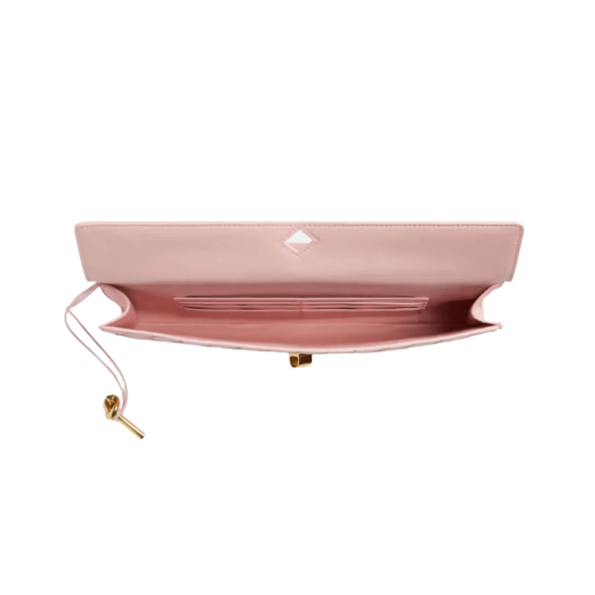 OUVALIA Luxury Edit | Bottega Veneta Andiamo Clutch Rose Pink Leather with Knotted Strap Feminine Italian Elegance