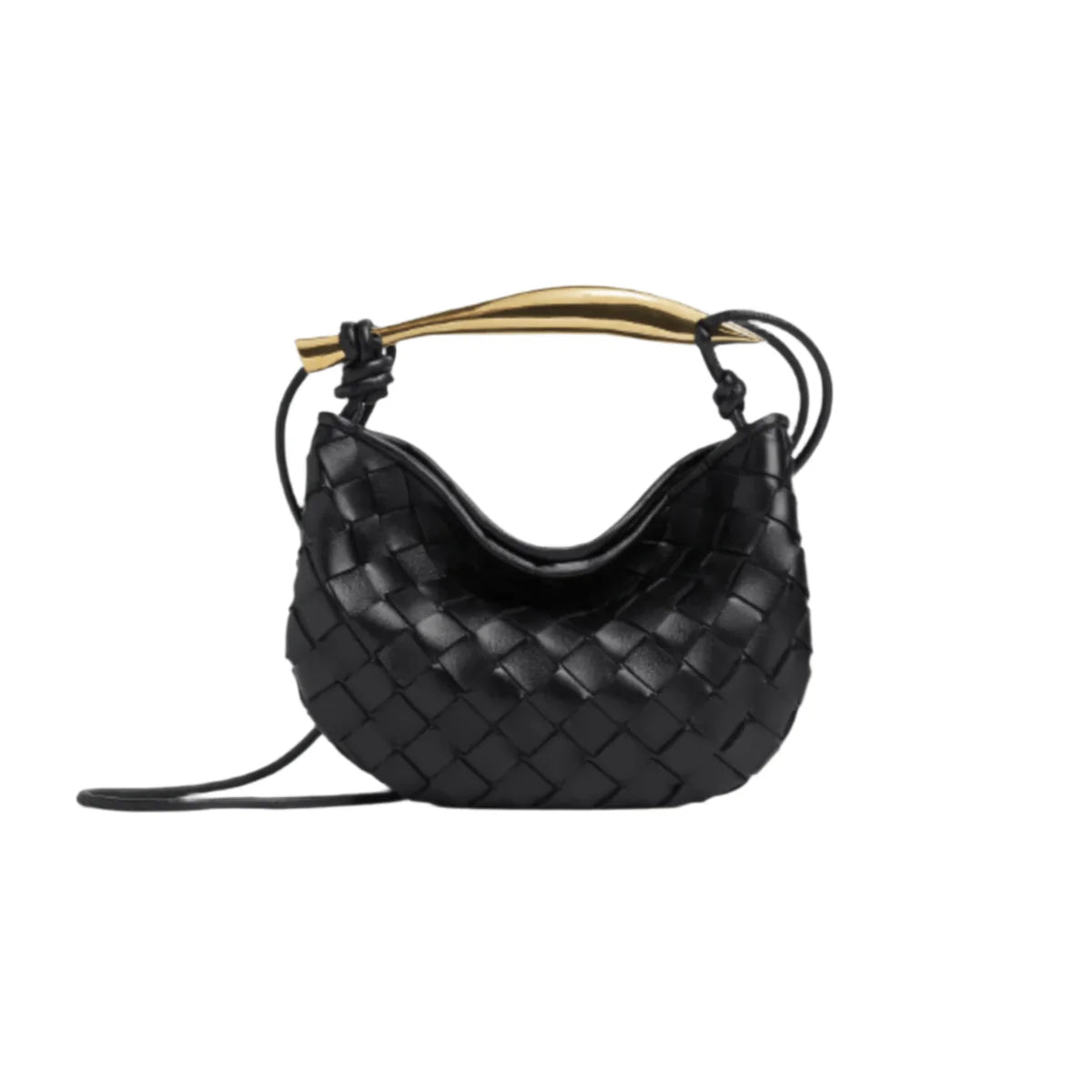 OUVALIA Luxury Edit | Bottega Veneta Baby Sardine Bag – Black Intrecciato Leather