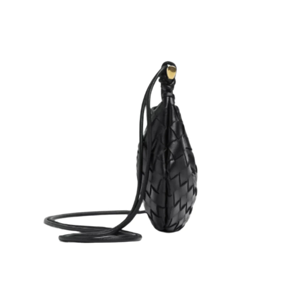 OUVALIA Luxury Edit | Bottega Veneta Baby Sardine Bag – Black Intrecciato Leather
