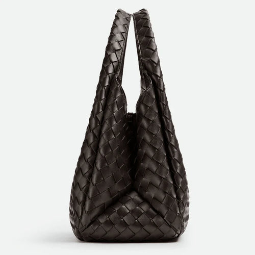 OUVALIA Luxury Edit | Bottega Veneta Campana Intrecciato Leather Shoulder Bag Medium