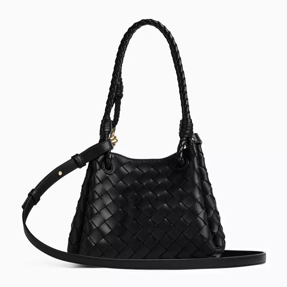 OUVALIA Luxury Edit | Bottega Veneta Follow Small Parachute Bag In Intrecciato Leather
