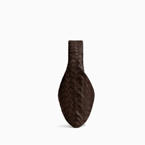 OUVALIA Luxury Edit | Bottega Veneta Small Hop Hobo Bag In Intrecciato Leather Brown