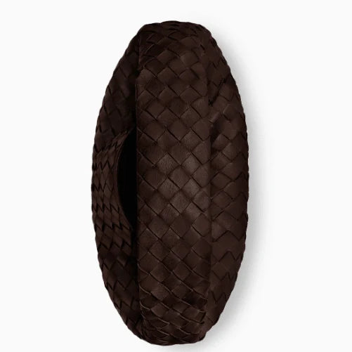 OUVALIA Luxury Edit | Bottega Veneta Small Hop Hobo Bag In Intrecciato Leather Brown