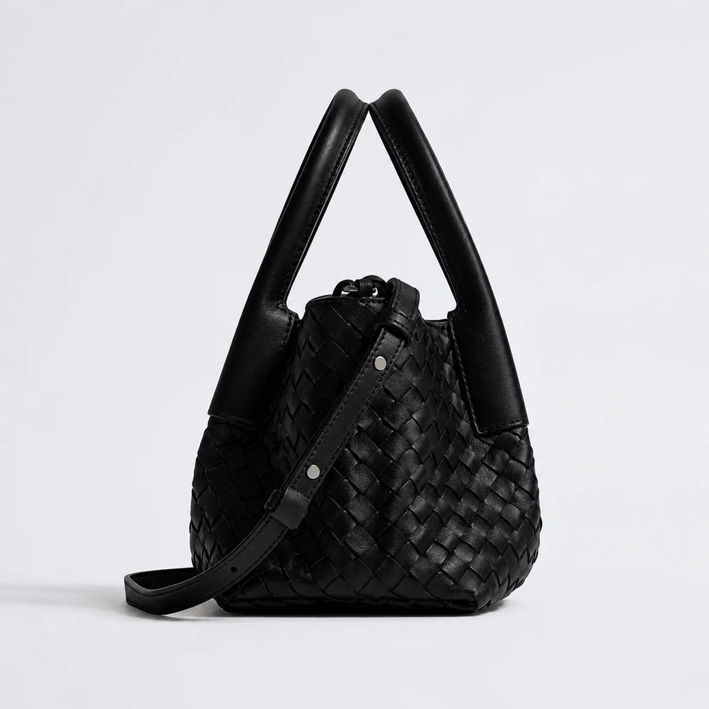 OUVALIA Luxury Edit | Bottega Veneta Small Pinacoteca Bag Black