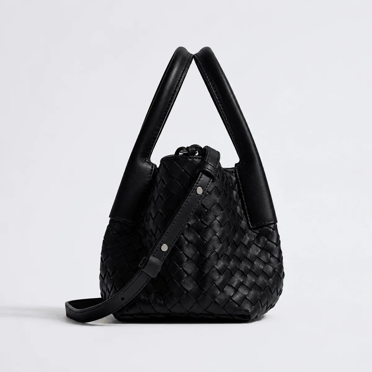 OUVALIA Luxury Edit | Bottega Veneta Small Pinacoteca Bag Black
