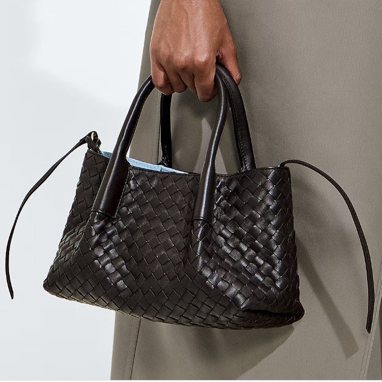OUVALIA Luxury Edit | Bottega Veneta Small Pinacoteca Bag Espresso Mineral