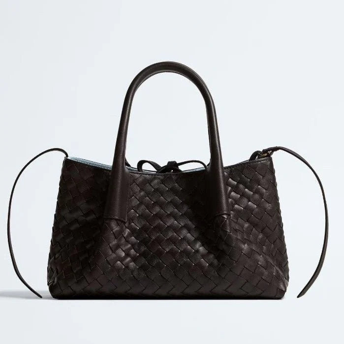 OUVALIA Luxury Edit | Bottega Veneta Small Pinacoteca Bag Espresso Mineral