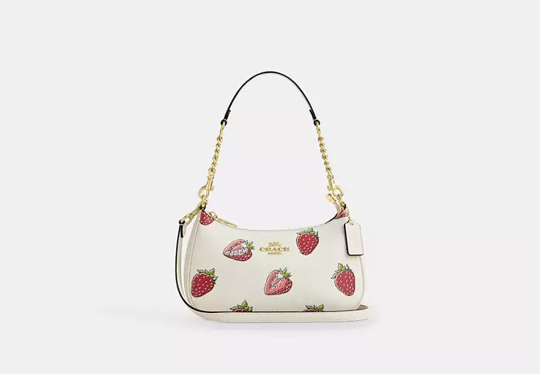 OUVALIA Luxury Edit | Coach Teri Shoulder Bag With Strawberry Print