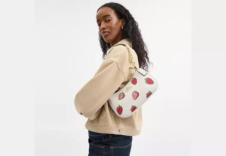 OUVALIA Luxury Edit | Coach Teri Shoulder Bag With Strawberry Print