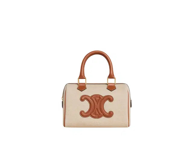 OUVALIA Luxury Edit | Celine Small Boston Cuir Triomphe In Textile And Calfskin