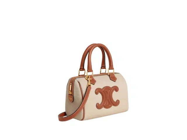 OUVALIA Luxury Edit | Celine Small Boston Cuir Triomphe In Textile And Calfskin