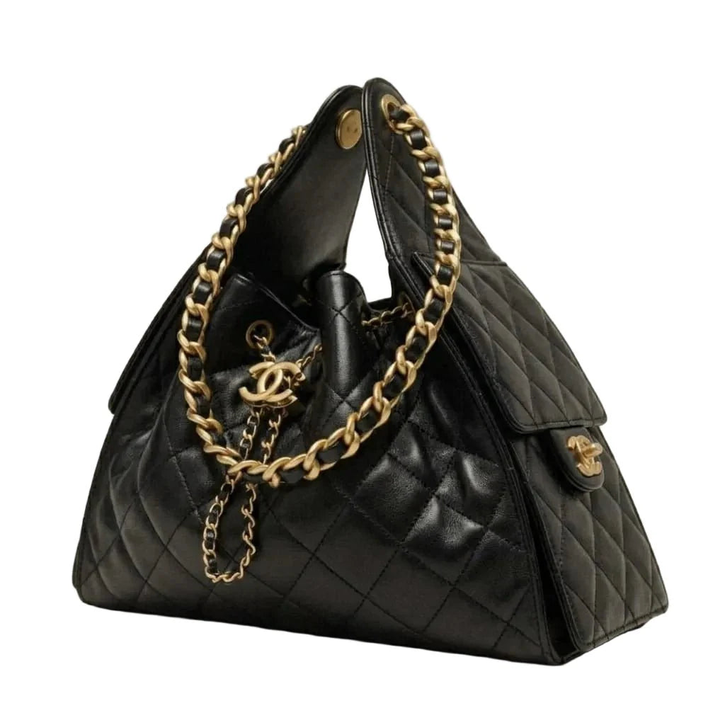 OUVALIA Luxury Edit | Chanel 25 Handbag Small Black