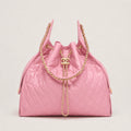 OUVALIA Luxury Edit | Chanel 25 Large Handbag Gold-Tone Metal Light Pink