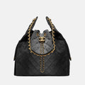OUVALIA Luxury Edit | Chanel 25 Large Handbag Washed Denim And Gold-Tone Metal