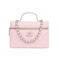 OUVALIA Luxury Edit | Chanel Caviar Quilted Top Handle Slim Vanity With Chain Light Pink