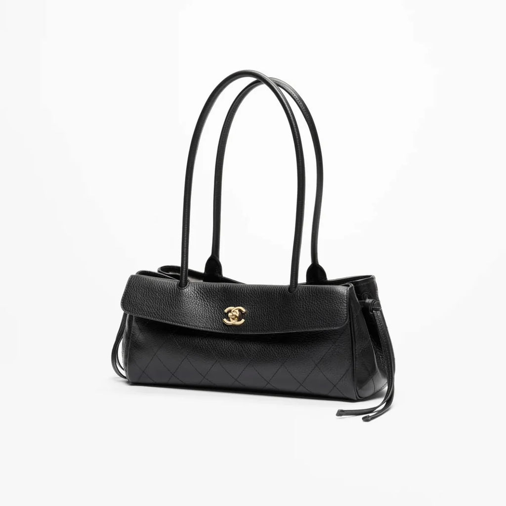 OUVALIA Luxury Edit | Chanel Tote, Grained Calfskin & Gold-Tone Metal, Black