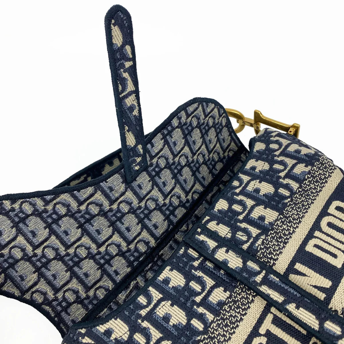 OUVALIA Luxury Edit | Dior Saddle Bag Blue Dior Oblique Embroidery